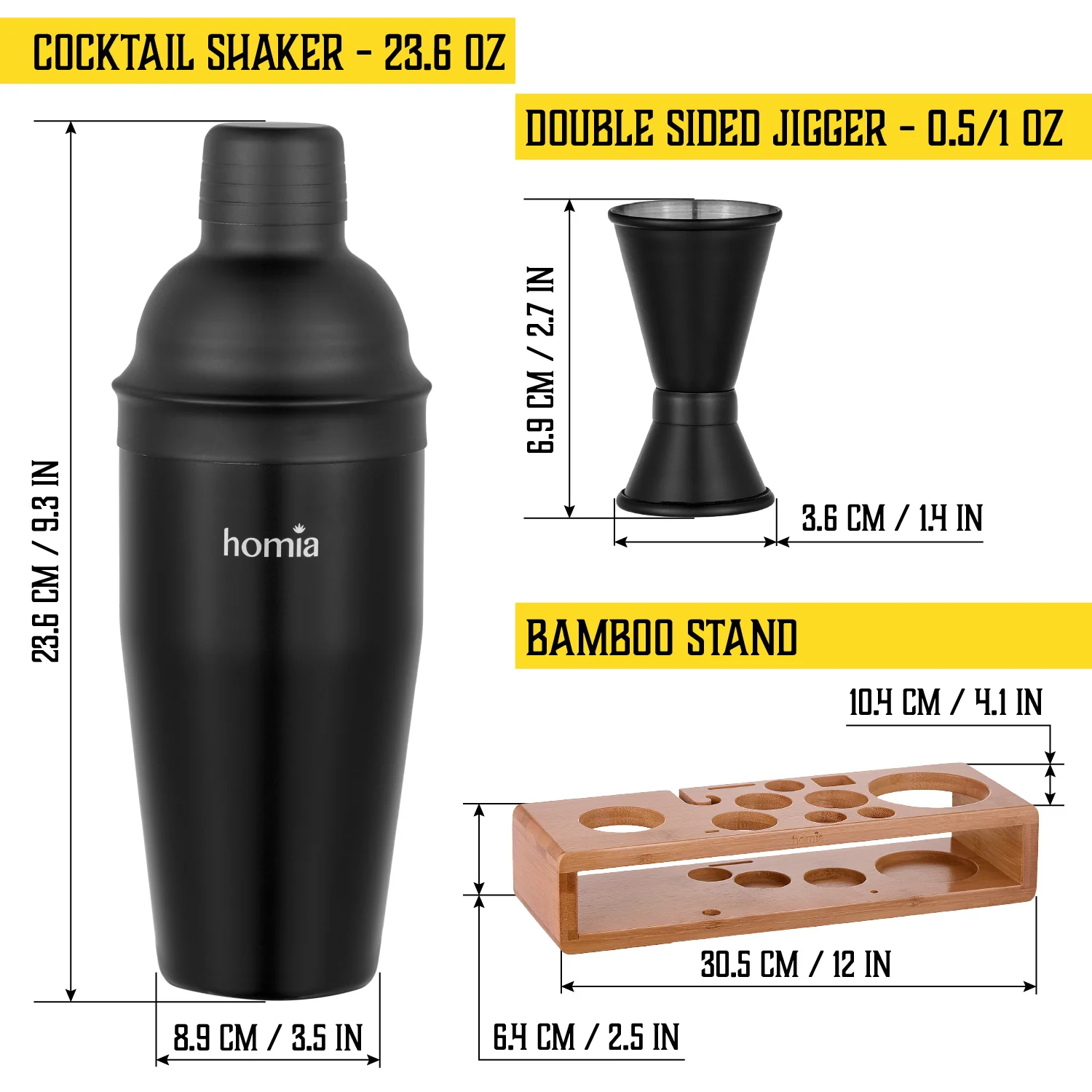 Bamboo Stand Bartender Kit with Whiskey Smoker - 13 pcs - Image 6