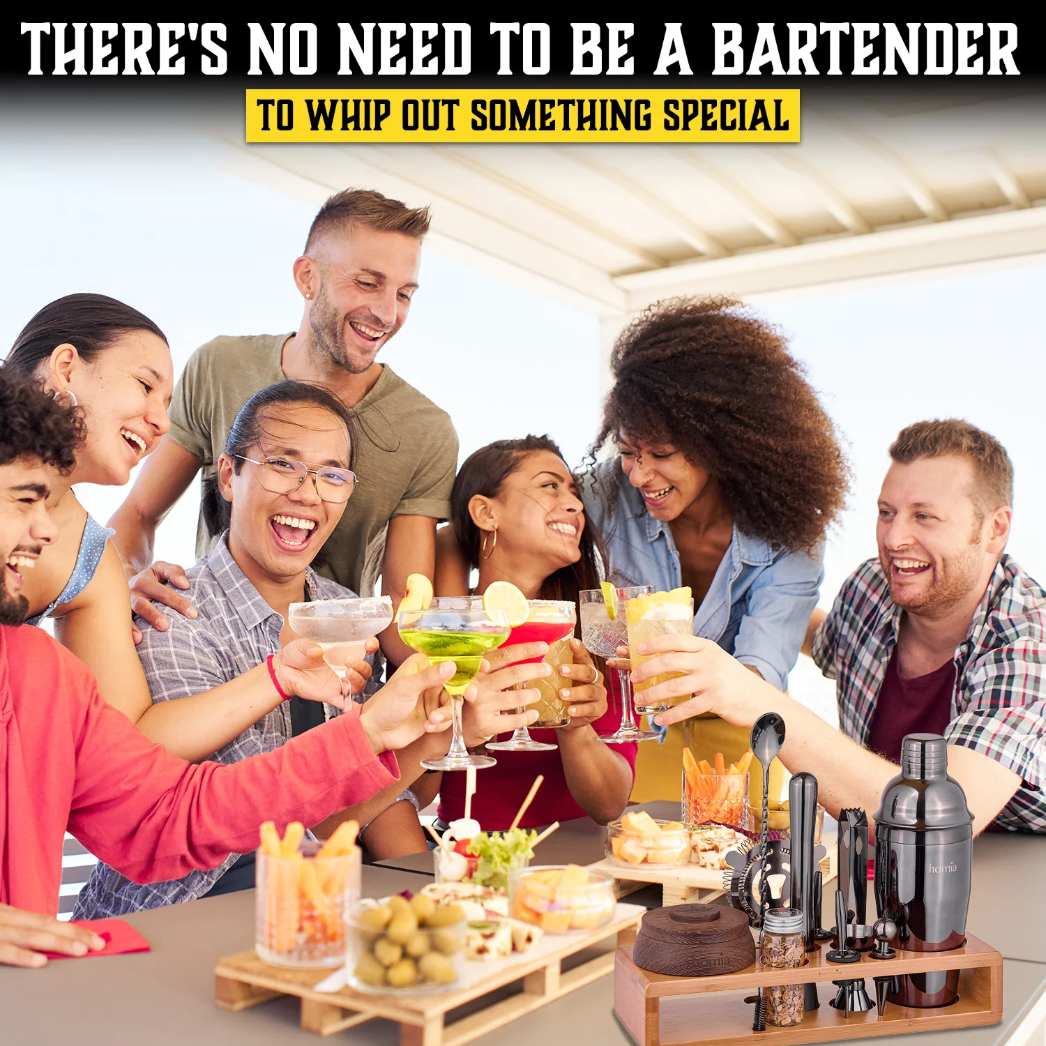 Bamboo Stand Bartender Kit with Whiskey Smoker - 13 pcs - Image 9