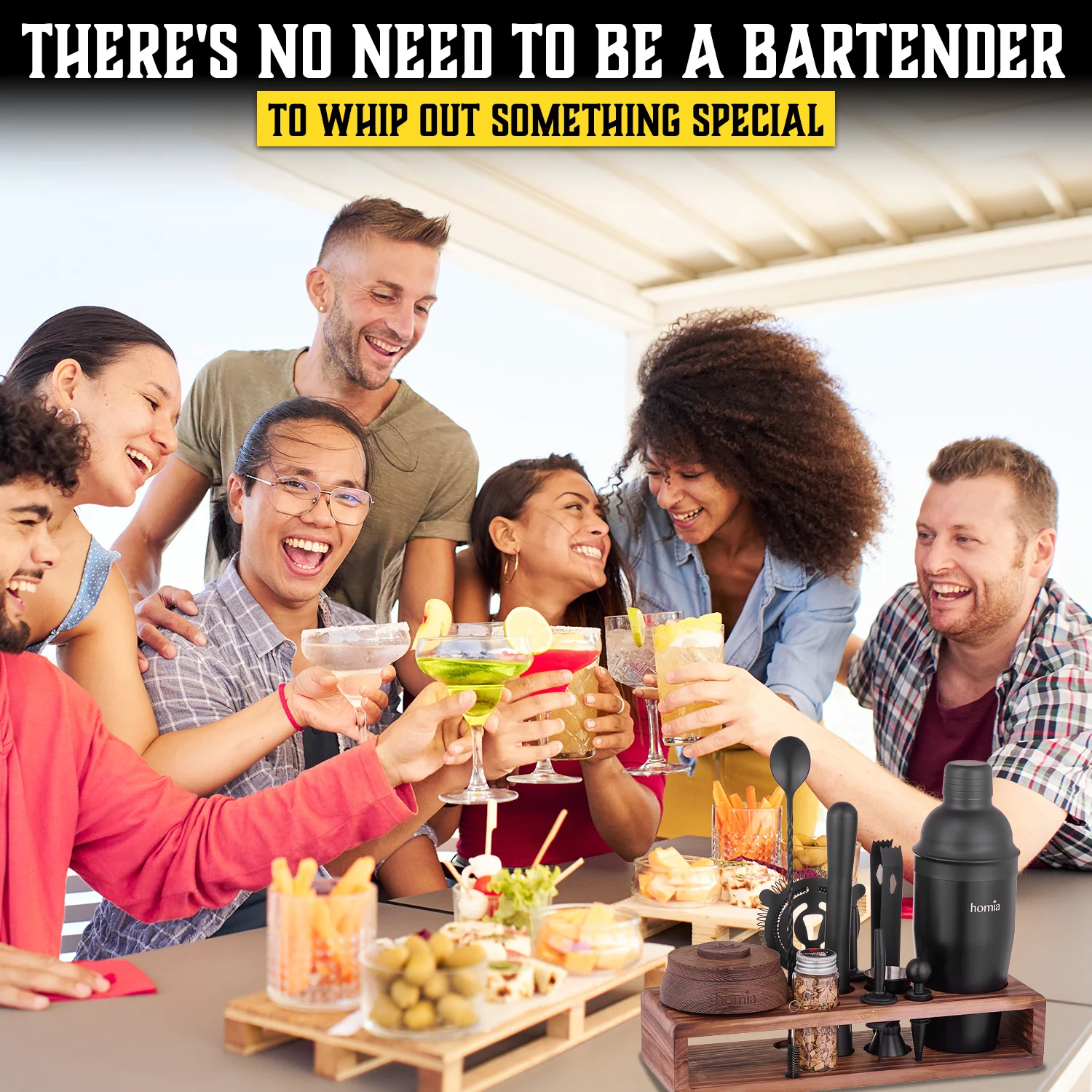 Pine Stand Bartender Kit with Whiskey Smoker - 13 pcs - Image 8