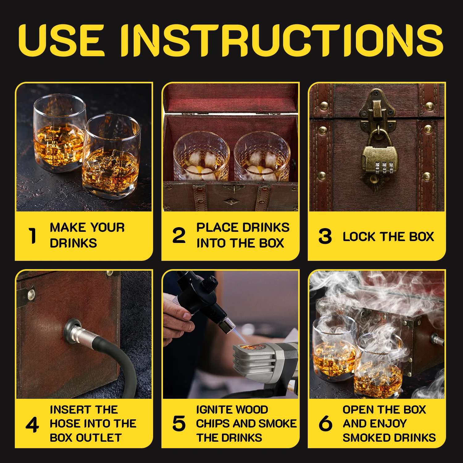 Wooden Smoking Box for Smoking infuser - Image 3