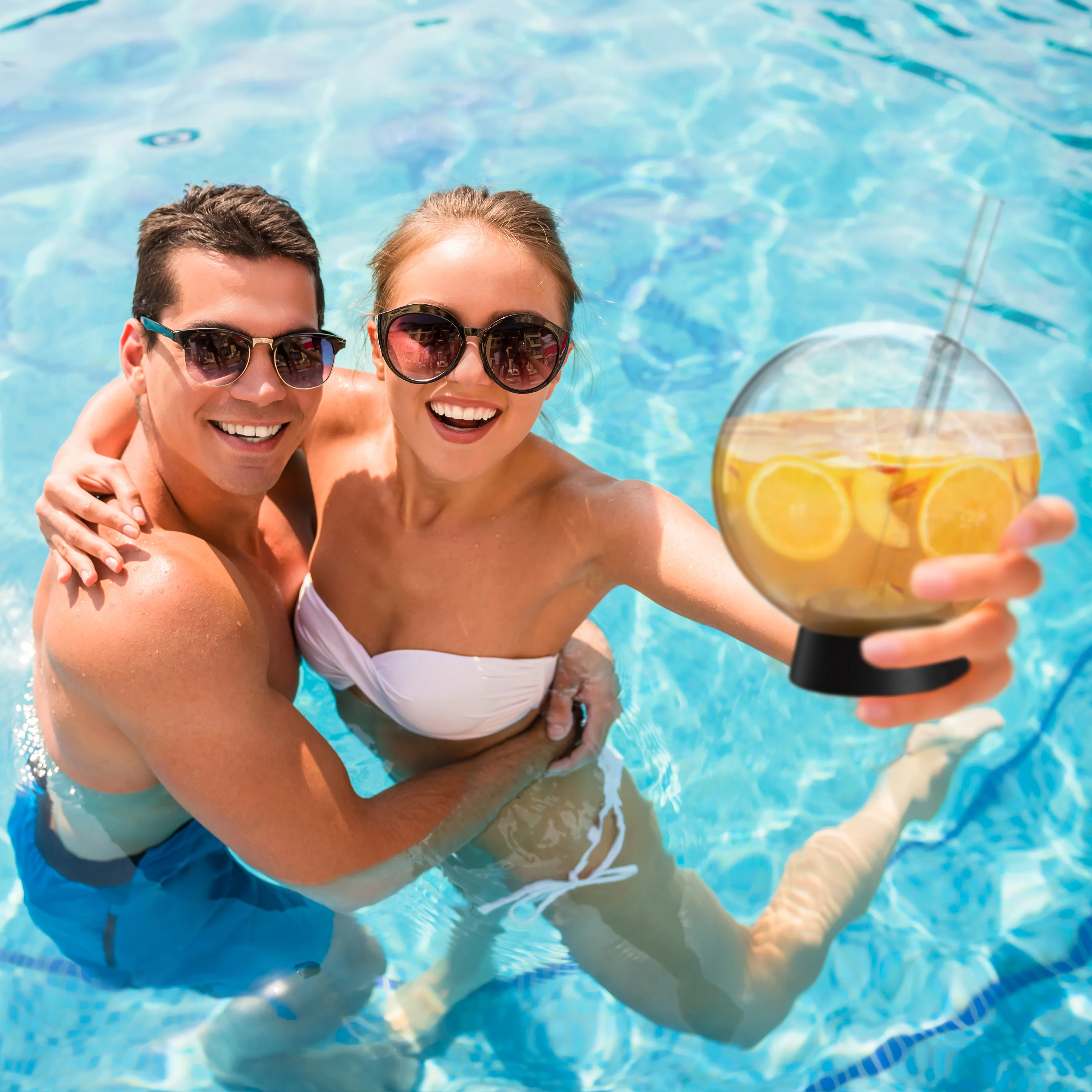 Smoking Gun Wood Smoke Infuser Cocktail Ball - 2 pcs, Food Smoke Infuser Accessory - Cocktail Ball Glass with Glass Straw for Drink Smoker, 12 Oz (350 ml), Black Plug - Image 6