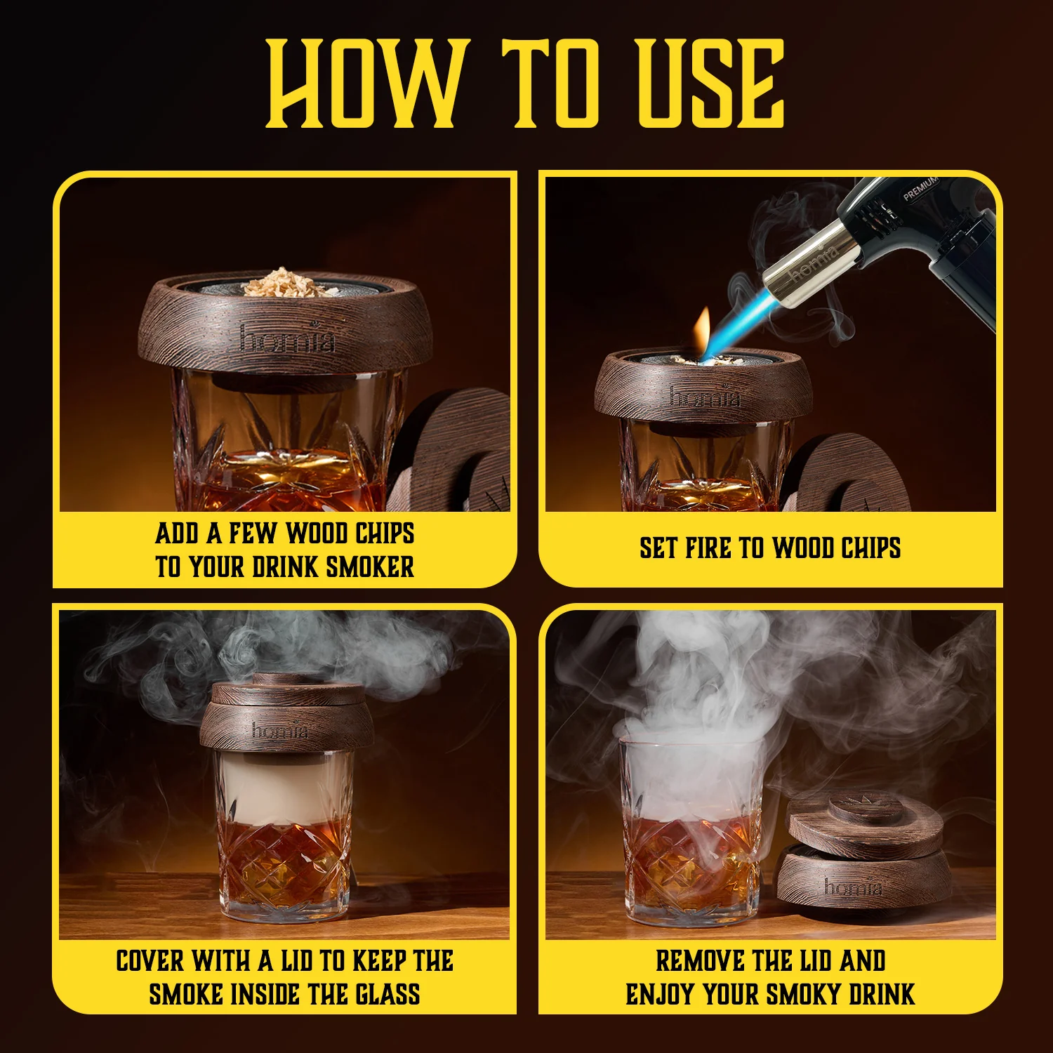 Whiskey Gift Set - Whiskey Pattern Bottle and Old Fashioned Glasses - 14 pcs - Image 5